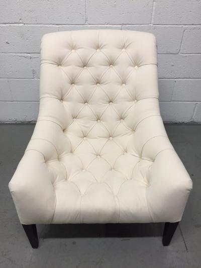 Pair of English Tufted Edwardian Style Lounge Chairs