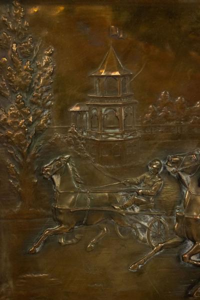 Pair of English Victorian Brass Horse Wall Plaques