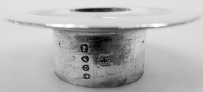 Pair of English Victorian Classical Sterling Silver Candlesticks 1889