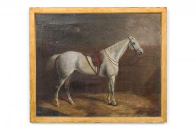 Pair of English Victorian Horse Oil Paintings