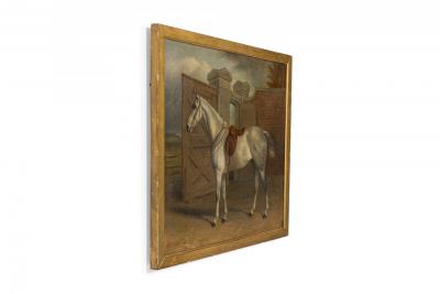 Pair of English Victorian Horse Oil Paintings