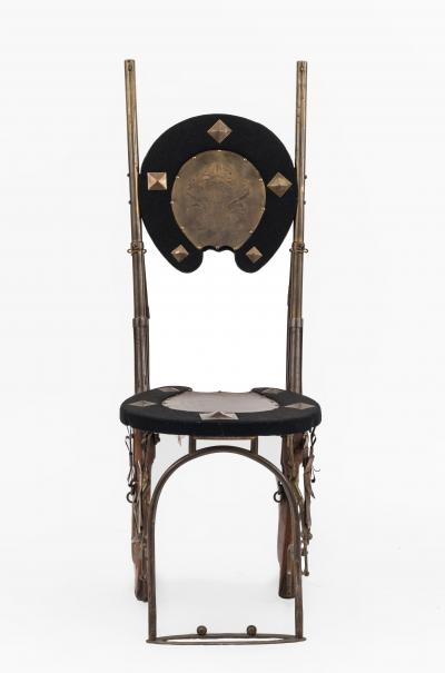 Pair of English Victorian Horseshoe Side Chairs