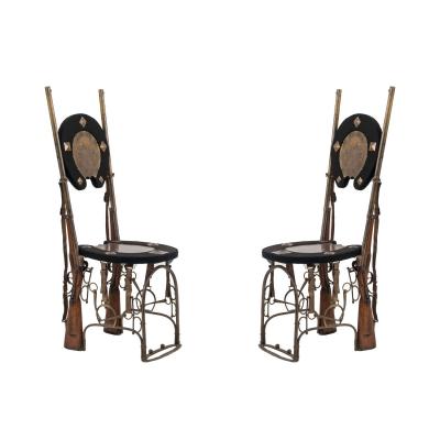 Pair of English Victorian Horseshoe Side Chairs