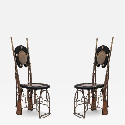 Pair of English Victorian Horseshoe Side Chairs