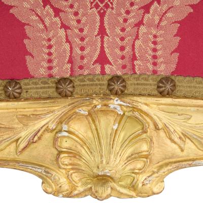 Pair of English Victorian Louis XV Style Giltwood Armchairs English c 1840