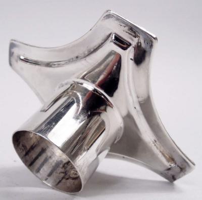 Pair of English Victorian Neoclassical Column Candlesticks 1893