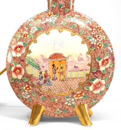 Pair of English Victorian Porcelain Table Lamps