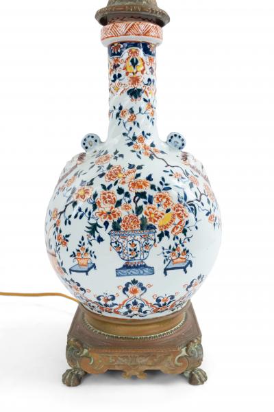 Pair of English Victorian Porcelain Table Lamps