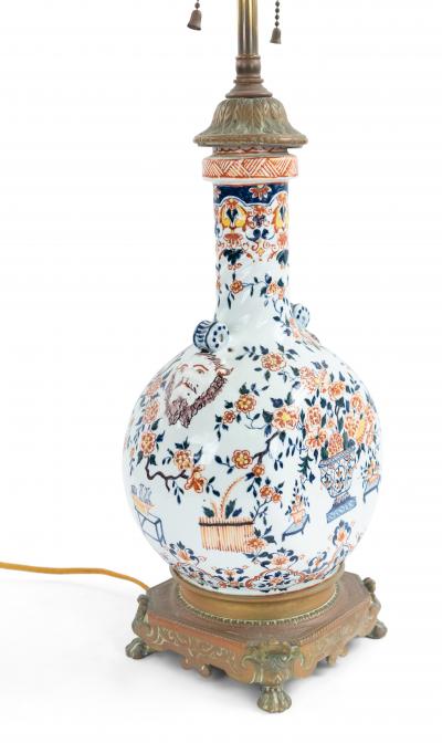 Pair of English Victorian Porcelain Table Lamps