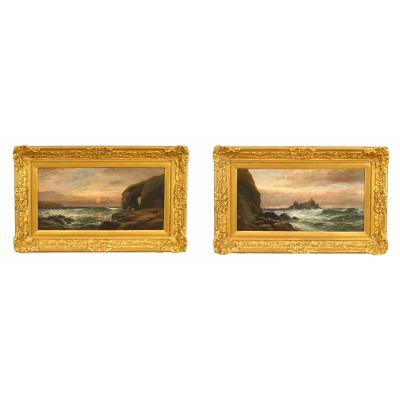 Pair of English Victorian Seascape Scenes