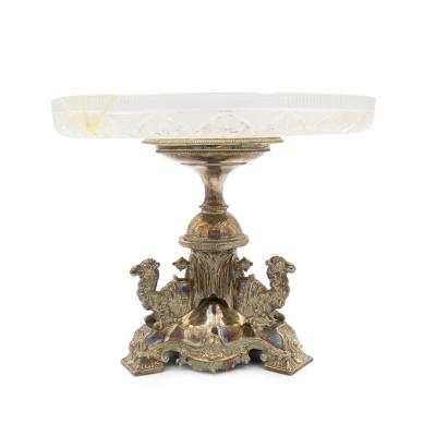 Pair of English Victorian Silver Plated Camel Centerpieces