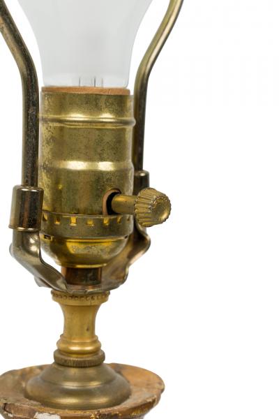 Pair of English Victorian Small Giltwood Table Lamps