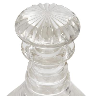 Pair of English antique glass ship decanters with stoppers