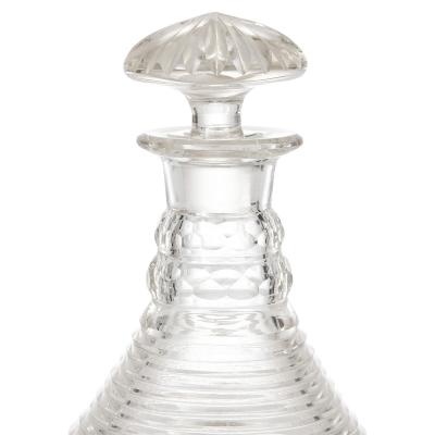 Pair of English antique glass ship decanters with stoppers