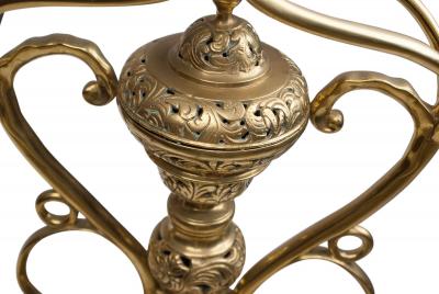 Pair of Enormous Armorial Andirons England Circa 1820