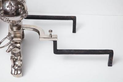 Pair of Enormous Late 19th Century English Vintage Fireplace Andirons