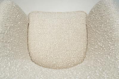 Pair of Enveloping Cabinetmaker Armchairs in Boucl Europe Mid 20th Century