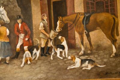 Pair of Equestrian Paintings Signed E R Woods