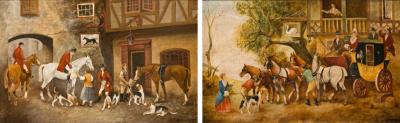 Pair of Equestrian Paintings Signed E R Woods