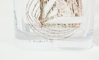 Pair of Etched Glass Vases