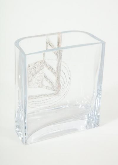 Pair of Etched Glass Vases