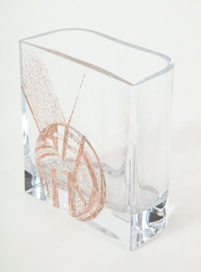 Pair of Etched Glass Vases