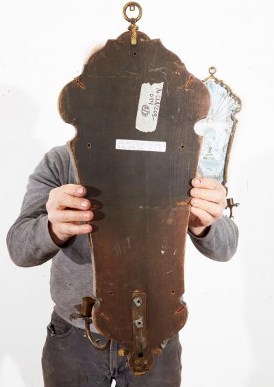 Pair of Etched Venetian Mirror Sconces