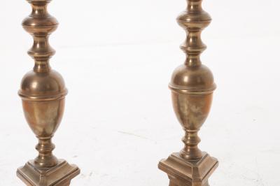 Pair of European 19th Century Brass Candlesticks with Paw Feet