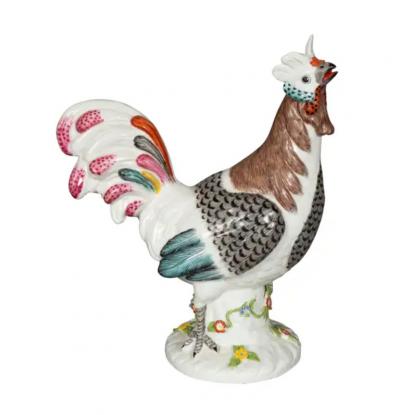 Pair of European Porcelain Roosters