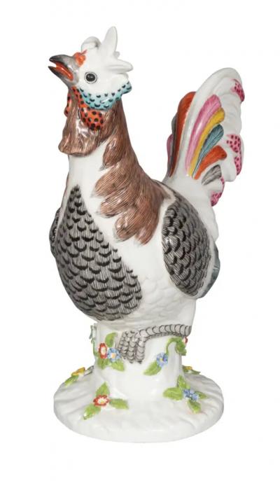 Pair of European Porcelain Roosters