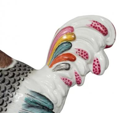 Pair of European Porcelain Roosters