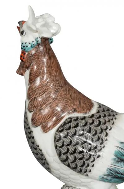 Pair of European Porcelain Roosters