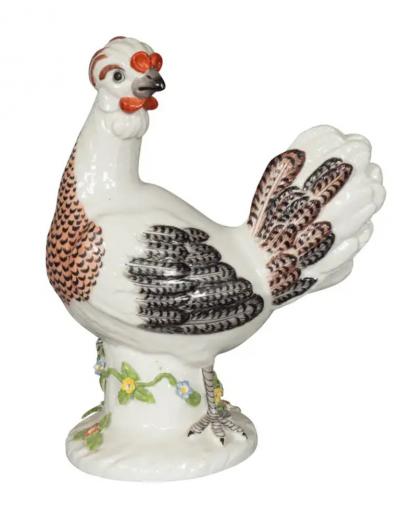 Pair of European Porcelain Roosters