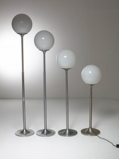 Pair of Extendable Polluce Floor Lamps by Enzo Mari for Artemide