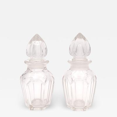 Pair of Faceted Bottles France 19th century