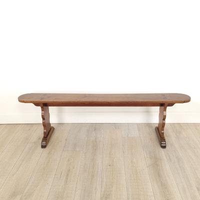 Pair of Farmhouse Benches with Italian Details circa 1830
