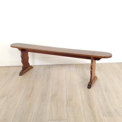 Pair of Farmhouse Benches with Italian Details circa 1830