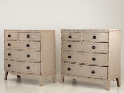 Pair of Faux Bamaboo Chests oF Drawers