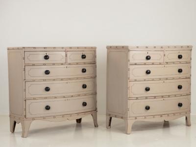 Pair of Faux Bamaboo Chests oF Drawers