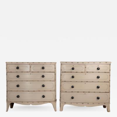 Pair of Faux Bamaboo Chests oF Drawers