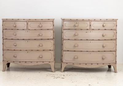 Pair of Faux Bamaboo Chests oF Drawers French 19th Century