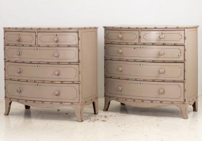 Pair of Faux Bamaboo Chests oF Drawers French 19th Century