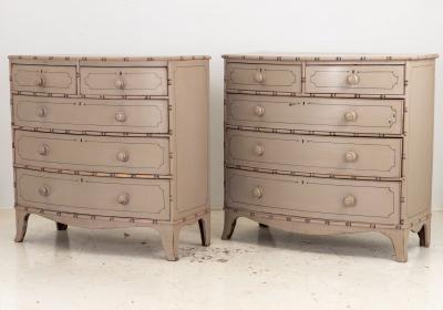 Pair of Faux Bamaboo Chests oF Drawers French 19th Century