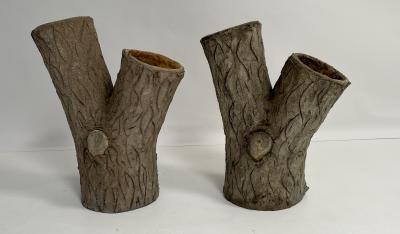 Pair of Faux Bois Planters