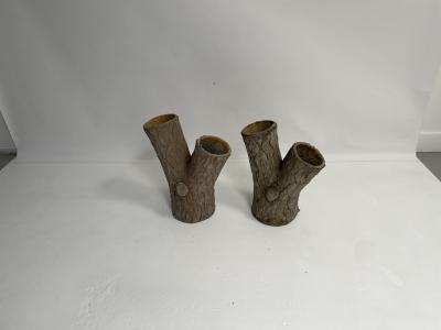 Pair of Faux Bois Planters