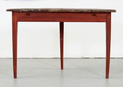 Pair of Faux Painted Swedish Demilune Tables