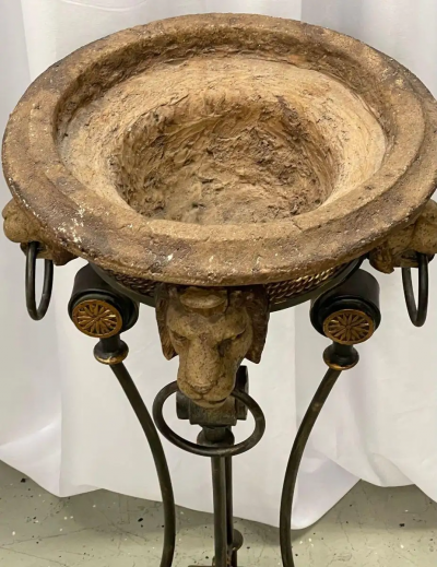 Pair of Figural Empire Style Jardini res Planters on Stands Europe 1960s