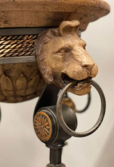 Pair of Figural Empire Style Jardini res Planters on Stands Europe 1960s