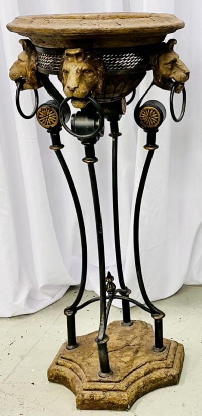 Pair of Figural Empire Style Jardini res Planters on Stands Europe 1960s