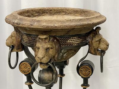 Pair of Figural Empire Style Jardini res Planters on Stands Europe 1960s